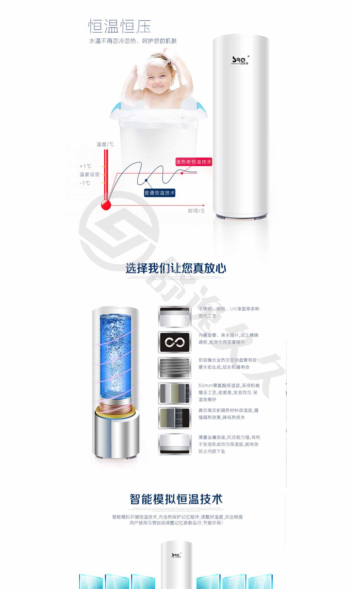 SRQ/速热奇 热水器SRQ-8066 空气能热水器320L WIFI远程操作 节能环保中央供水热泵空气能热水器