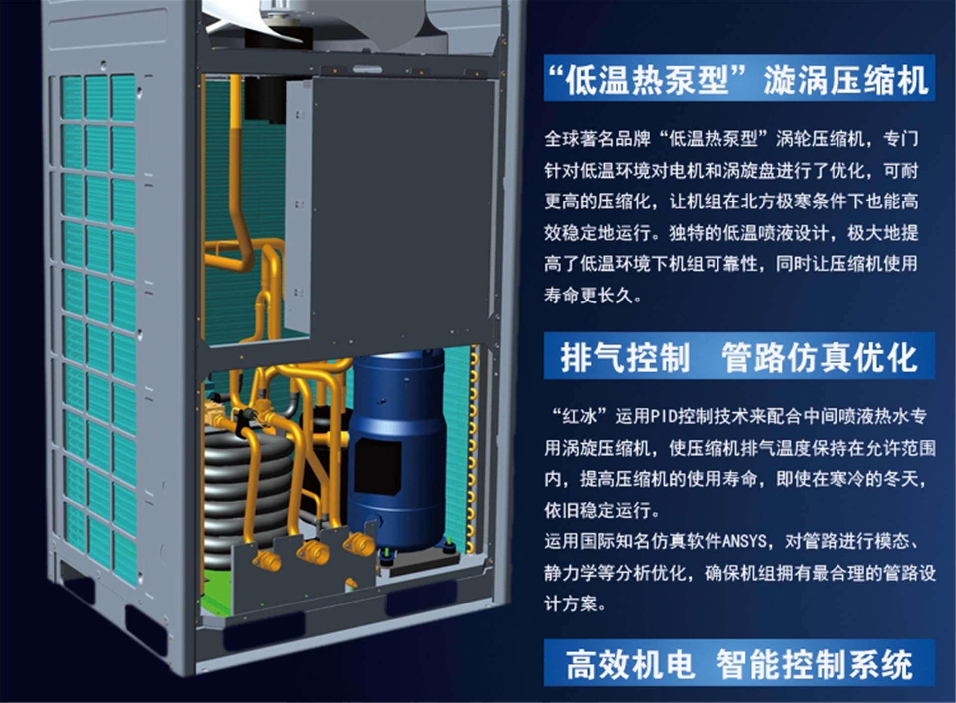 格力(Gree)空气能热水器红冰KFRS-40ZRe/NaB2S直热循环大型商用热水机组